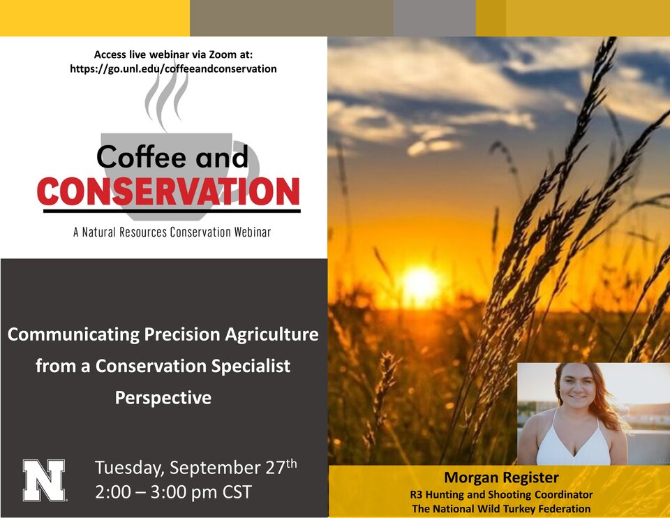 Coffee and Conservation cover graphic for Morgan Register's webinar talk